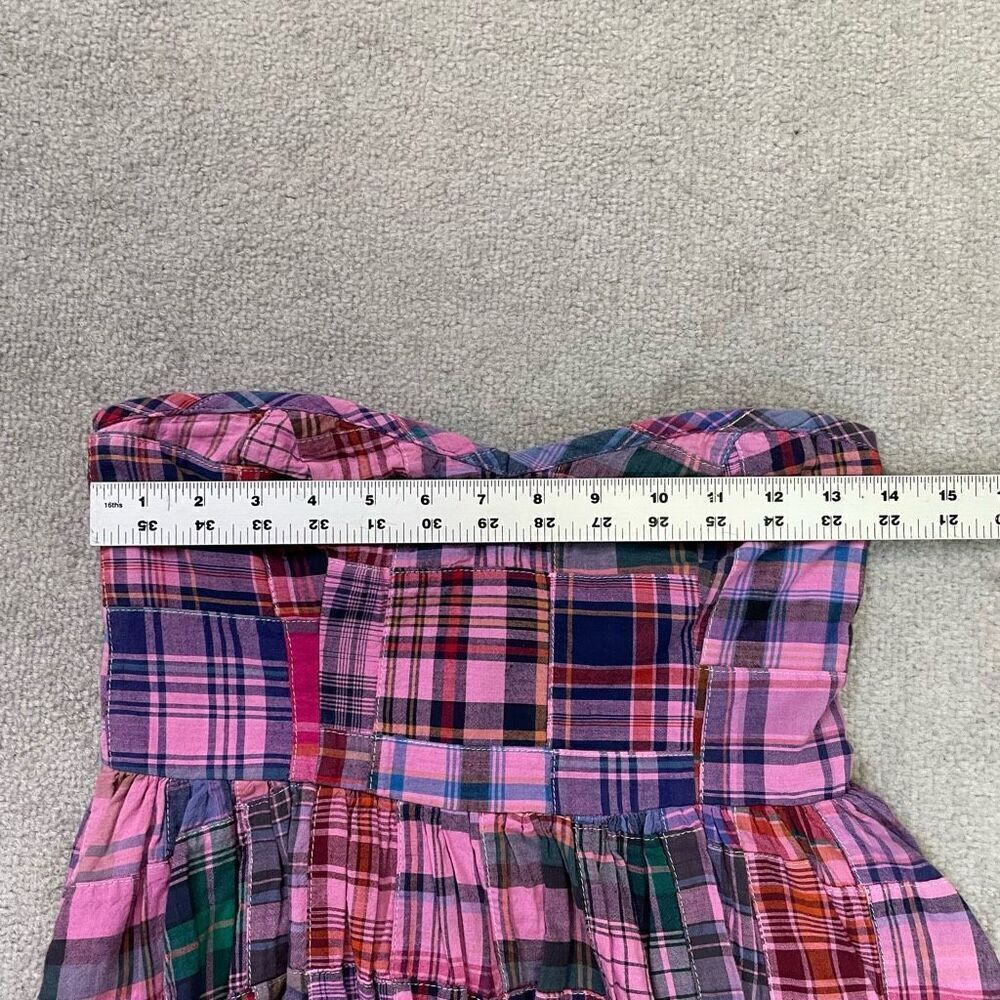 Free People Pink Plaid Strapless Peplum Top - Picture 5 of 5